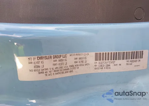 2015 Fiat 500 1957 Edition from USA, damaged, VIN 3C3CFFCR1FT570727